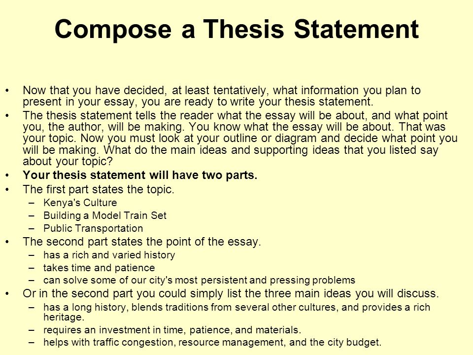 Thesis statements argumentative essays